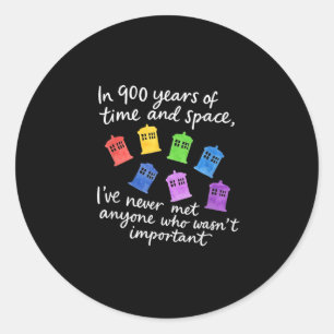 Sticker Rond En 900 Ans De Conception De Temps Et D'Espace