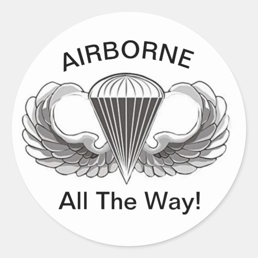Sticker Rond En avion ! (Devant)