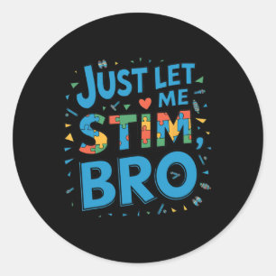 Sticker Rond En Avril Nous Portons Bleu Je Vais Me Laisser Stim