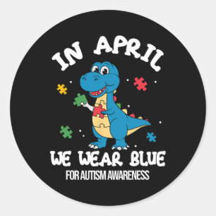 Sticker Rond En Avril Nous Portons La Sensibilisation sur l'aut