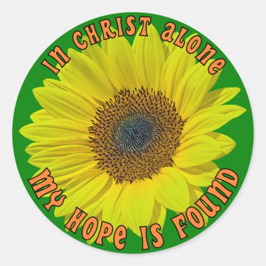 Sticker Rond En Christ seul (Devant)
