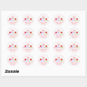 Sticker Rond En classe Saint-Valentin (Feuille)