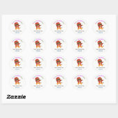 Sticker Rond En classe Saint-Valentin (Feuille)