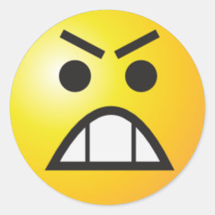Sticker Rond en colère