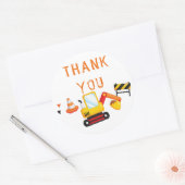 Sticker Rond En construction Anniversaire Merci (Enveloppe)