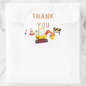 Sticker Rond En construction Anniversaire Merci (Sac)