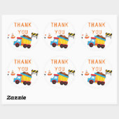 Sticker Rond En construction Anniversaire Merci (Feuille)