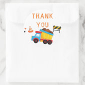 Sticker Rond En construction Anniversaire Merci (Sac)