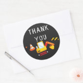 Sticker Rond En construction Anniversaire Merci Chalkboard (Enveloppe)