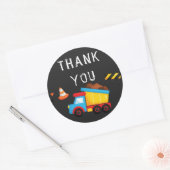 Sticker Rond En construction Anniversaire Merci Chalkboard (Enveloppe)