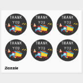 Sticker Rond En construction Anniversaire Merci Chalkboard (Feuille)