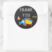 Sticker Rond En construction Anniversaire Merci Chalkboard (Sac)
