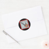 Sticker Rond En Coque des zombies (Enveloppe)