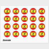 Sticker Rond En Coque D'Urgence ... Cours Comme Un Enfer (Feuille)