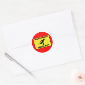 Sticker Rond En Coque D'Urgence ... Cours Comme Un Enfer (Enveloppe)