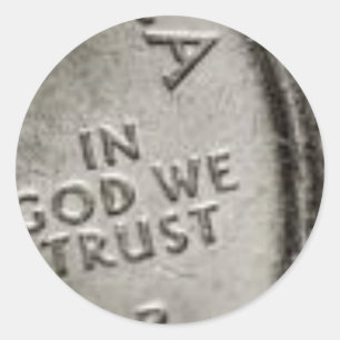 STICKER ROND EN DIEU NOUS AVONS CONFIANCE