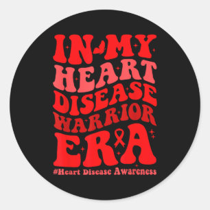 Sticker Rond En février, nous portons du rouge pour la sensibil