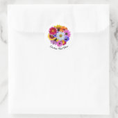 Sticker Rond En Fleur - Bouquet floral rond (Sac)