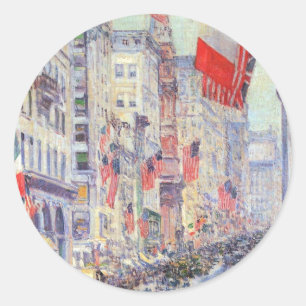 Sticker Rond En haut de l'avenue de la 34ème rue, mai 1917 par