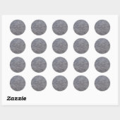 Sticker rond en marbre noir (Feuille)