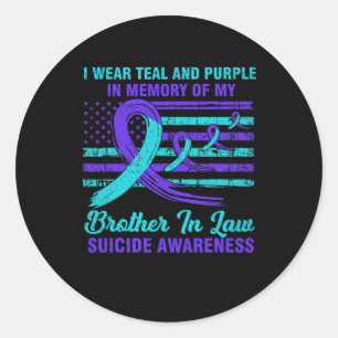 Sticker Rond En Mémoire De Frère En Droit Suicide Sensibilisati