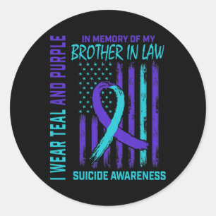 Sticker Rond En Mémoire De Frère En Droit Suicide Sensibilisati