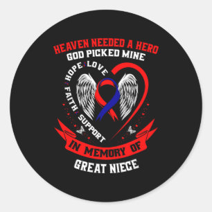 Sticker Rond En mémoire de la grande nièce Mois de sensibilisat