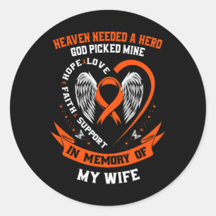 Sticker Rond En mémoire de la leucémie de la femme Cadeau commé