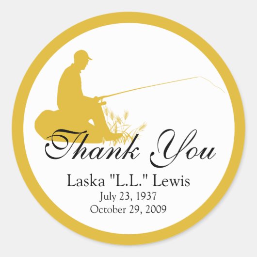 Sticker Rond En mémoire de l'autocollant (Devant)