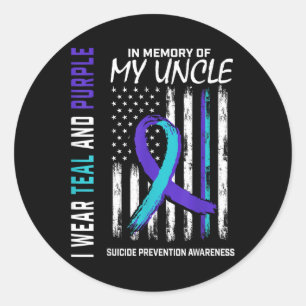 Sticker Rond En Mémoire De Mon Oncle Prévention Du Suicide