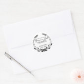 Sticker Rond En Mémoire De. Puissiez-vous vous reposer en paix  (Enveloppe)