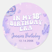 Sticker Rond En mon 18e anniversaire (Devant)