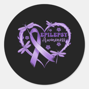 Sticker Rond En Novembre Nous Portons L'Amour De Sensibilisatio