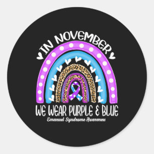 Sticker Rond En Novembre Nous Portons Violet Et Bleu Emanuel Sy