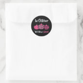 Sticker Rond en octobre, nous portons du rose (2) (Sac)