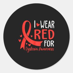 Sticker Rond En Octobre Nous Portons Du Rouge Mois De Sensibili