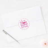 Sticker Rond En Octobre Nous Portons Rose (Enveloppe)