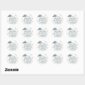 Sticker Rond En Parties scintillant Twinkle Twinkle Little Star (Feuille)
