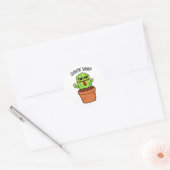 Sticker Rond En regardant Sharp Funny Cactus Pun (Enveloppe)