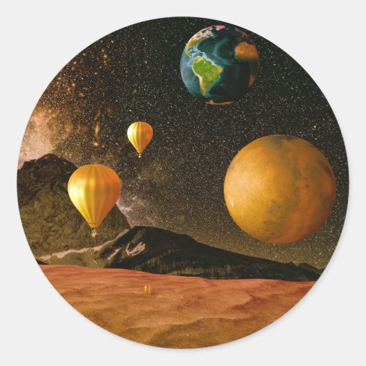 Sticker Rond En route (Devant)