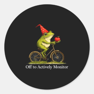 Sticker Rond En route pour surveiller activement un professeur