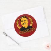 Sticker Rond En Russie Soviétique, Moustache Vous Dirige ! (Enveloppe)