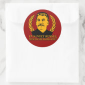 Sticker Rond En Russie Soviétique, Moustache Vous Dirige ! (Sac)