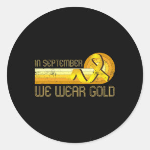 Sticker Rond En Septembre, Nous Portons De L'Or - Mignonne Canc