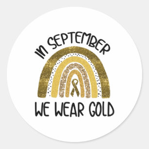 Sticker Rond En septembre nous portons de l'or Sensibilisation