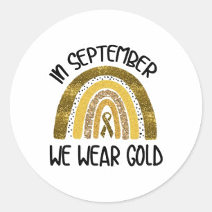 Sticker Rond En septembre nous portons de l'or Sensibilisation