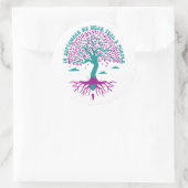 Sticker Rond En Septembre Nous Portons Turquoise Et Violette Sa (Sac)