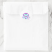 Sticker Rond En Septembre Nous Portons Turquoise Ribbon Suicide (Sac)