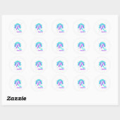 Sticker Rond En Septembre Nous Portons Turquoise Ribbon Suicide (Feuille)