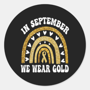 Sticker Rond En Septembre, Nous Wearshiny Rainbow Cancer de l'e